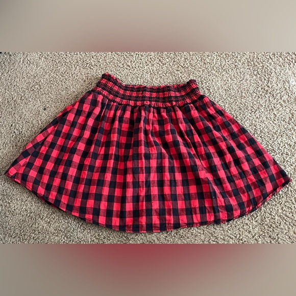 Red & Black Plaid Skater Skirt - Picture 2 of 3